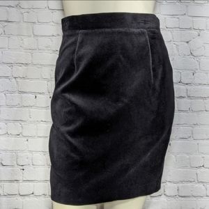 Black Velvet Skirt United Colors of Benetton Pencil 42